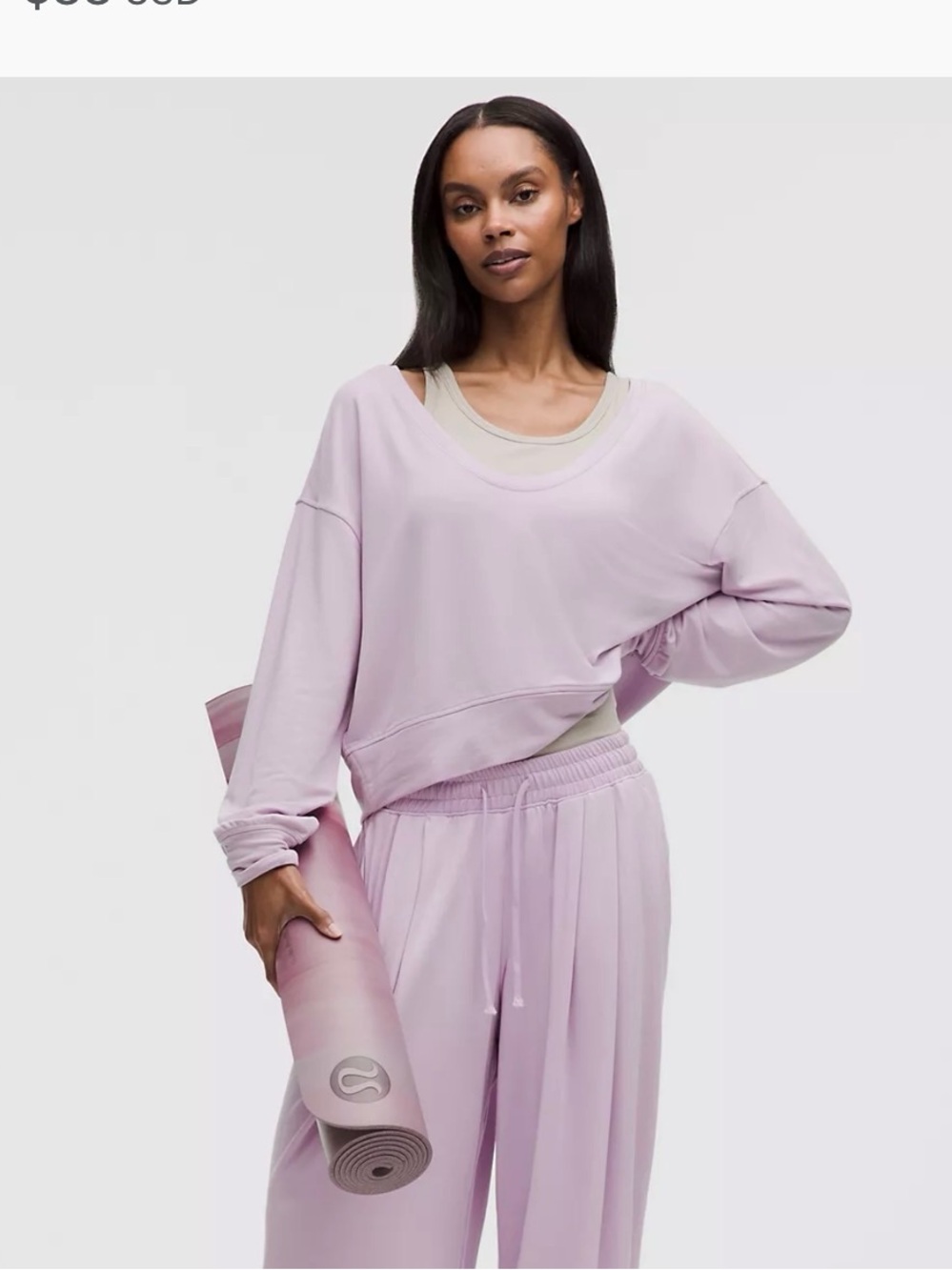 lululemon athletica be calm scoop neck pullover